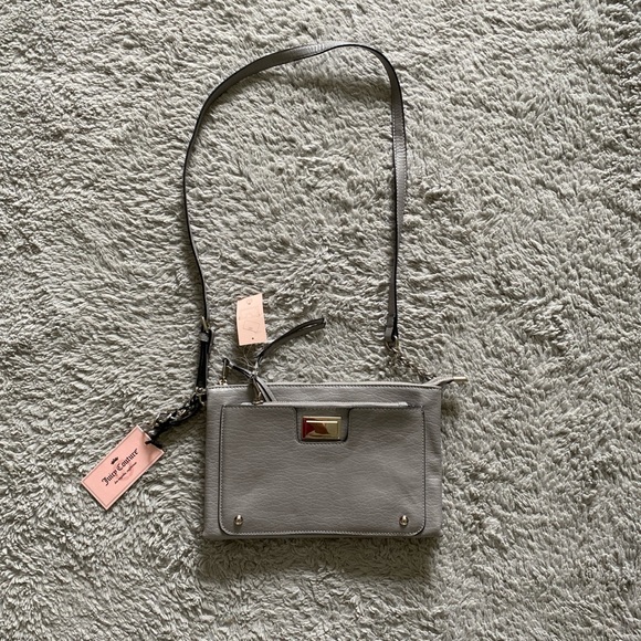 Grey and silver juicy couture bag with a removable wallet - Picture 1 of 6